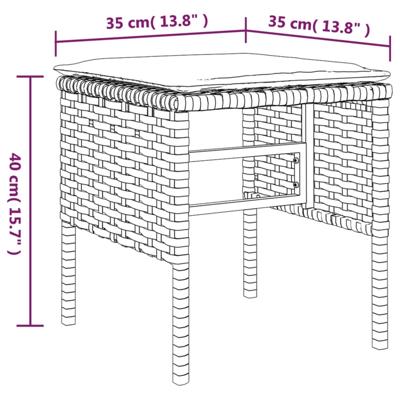 Afuera Living PE Rattan Large Durable Garden Dining Set in Gray PE Rattan