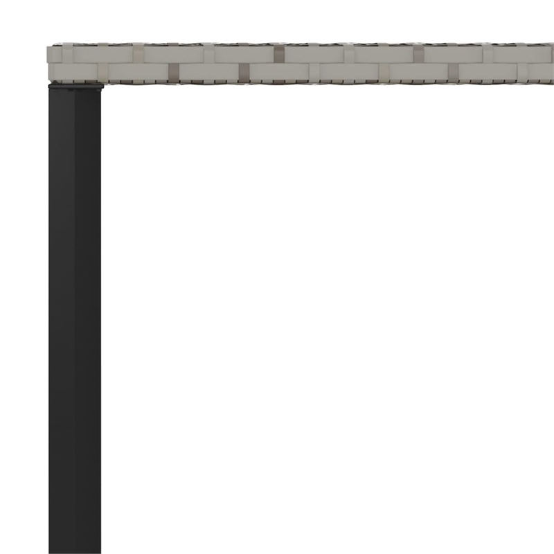 Afuera Living PE Rattan Large Durable Garden Dining Set in Gray PE Rattan