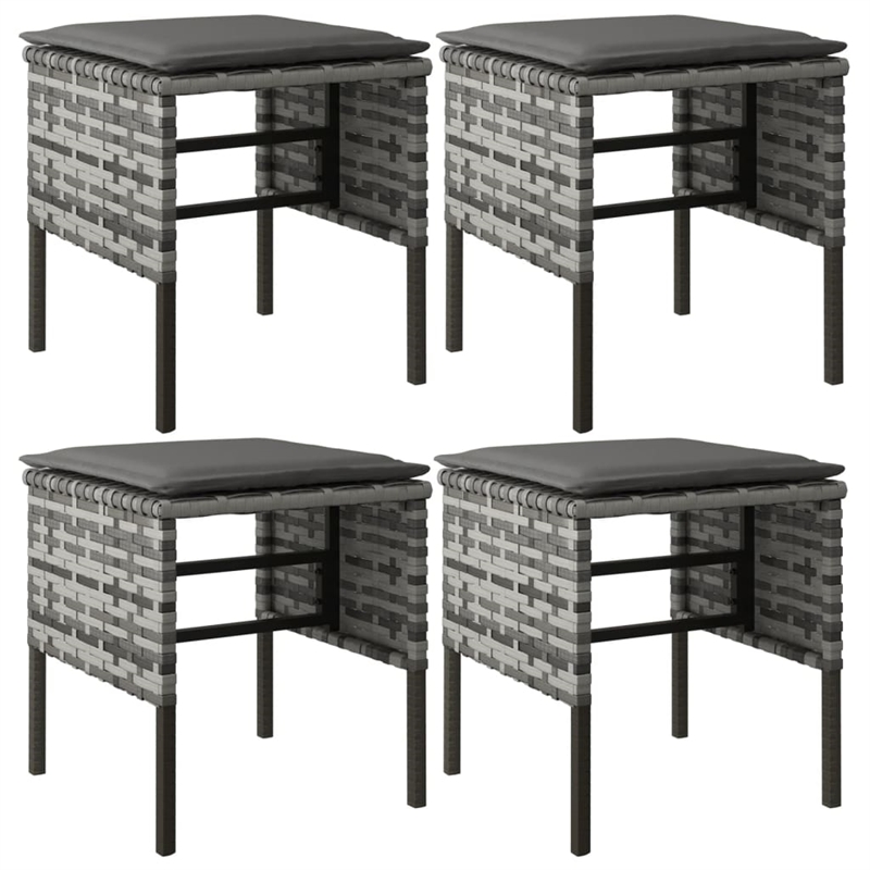 Afuera Living PE Rattan Large Durable Garden Dining Set in Gray PE Rattan