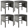 Afuera Living PE Rattan Large Durable Garden Dining Set in Gray PE Rattan