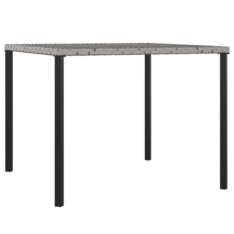 Afuera Living PE Rattan Large Durable Garden Dining Set in Gray PE Rattan