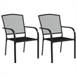 Afuera Living Steel Medium Stackable Garden Dining Set in Anthracite/Gray