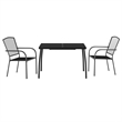 Afuera Living Steel Medium Stackable Garden Dining Set in Anthracite/Gray