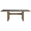 Afuera Living Dining Set in Brown & Dark Gray Rattan/Glass/Powder-Coated Steel