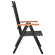 Afuera Living Powder-Coated Aluminum Large Foldable Dining Set in Black