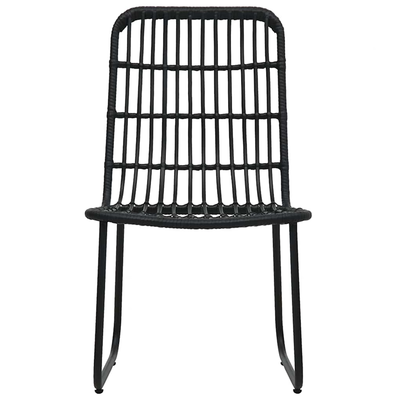 Afuera Living Poly Rattan/Powder-Coated Steel/Glass Dining Set in Black