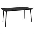 Afuera Living Poly Rattan/Powder-Coated Steel/Glass Dining Set in Black