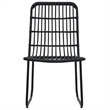 Afuera Living Poly Rattan/Powder-Coated Steel/Glass Dining Set in Black