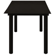 Afuera Living Poly Rattan/Powder-Coated Steel/Glass Dining Set in Black