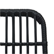 Afuera Living Poly Rattan/Powder-Coated Steel/Glass Dining Set in Black