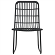 Afuera Living Poly Rattan/Powder-Coated Steel/Glass Dining Set in Black