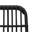 Afuera Living Poly Rattan/Powder-Coated Steel/Glass Dining Set in Black