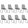 Afuera Living 9 Piece Aluminum/PVC Rattan/Steel Dining Set in Black