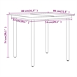 Afuera Living PE Rattan & Powder-Coated Steel Garden Dining Set in Gray