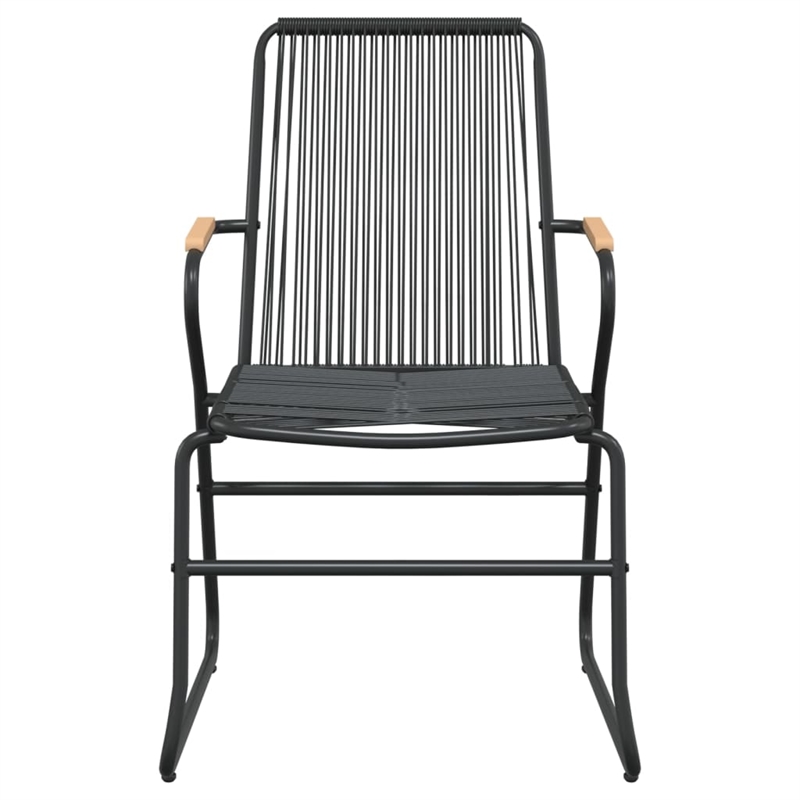 Afuera Living PVC Rattan/Powder-Coated Steel Garden Dining Set in Black