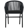 Afuera Living Powder-Coated Steel/PVC Rattan Garden Dining Set in Black