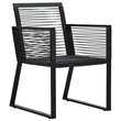 Afuera Living PVC Rattan 7 Piece Set Durable Garden Dining Set in Black