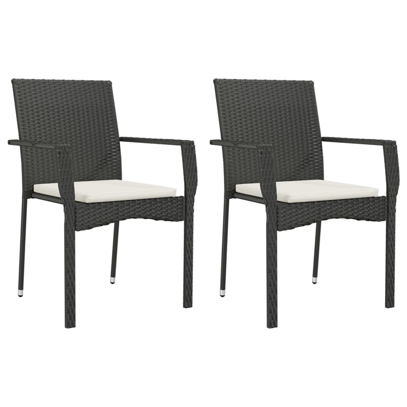 Afuera Living Poly Rattan Regular Modular Garden Dining Set in Black