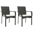 Afuera Living Poly Rattan Regular Modular Garden Dining Set in Black