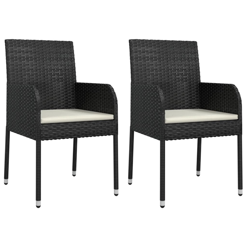 Afuera Living Poly Rattan Regular Modular Garden Dining Set in Black