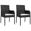 Afuera Living Poly Rattan Regular Modular Garden Dining Set in Black