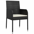 Afuera Living Poly Rattan Regular Modular Garden Dining Set in Black