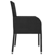 Afuera Living Poly Rattan Regular Modular Garden Dining Set in Black