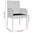 Afuera Living Poly Rattan Regular Modular Garden Dining Set in Black