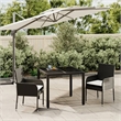 Afuera Living Poly Rattan Regular Modular Garden Dining Set in Black