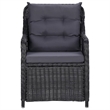 Afuera Living Dining Set in Black PE Rattan 7 Piece Removable Covers