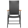 Afuera Living PE Rattan/Aluminum/WPC Large Dining Set in Black/Brown