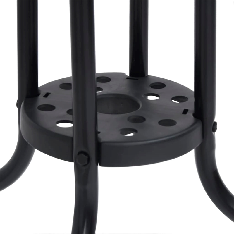 Afuera Living Steel 5 Piece Set Stackable Garden Dining Set in Black
