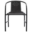 Afuera Living Steel 5 Piece Set Stackable Garden Dining Set in Black