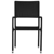 Afuera Living Solid Acacia Wood Medium Stackable Dining Set in Black