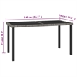 Afuera Living Dining Set in Gray and Black Poly Rattan/Powder-Coated Steel