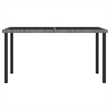 Afuera Living Dining Set in Gray and Black Poly Rattan/Powder-Coated Steel