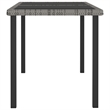 Afuera Living Dining Set in Gray and Black Poly Rattan/Powder-Coated Steel