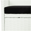 Afuera Living Patio Dining Set White Poly Rattan Adjustable Armrests - Set of 4