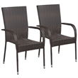 Afuera Living Dining Set in Brown Solid Acacia Wood Medium Stackable Dining Set