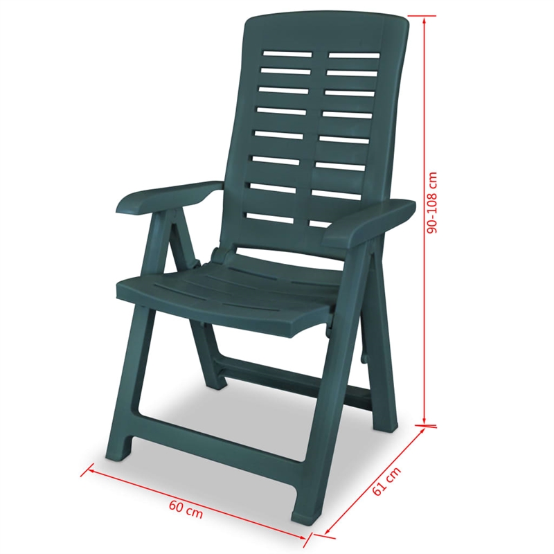 Afuera Living Green Plastic Medium Foldable Outdoor Dining Set