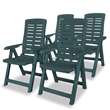 Afuera Living Green Plastic Medium Foldable Outdoor Dining Set