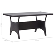 Afuera Living PE Rattan Medium Rectangular Dining Set in Black