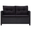 Afuera Living PE Rattan Medium Rectangular Dining Set in Black