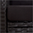 Afuera Living PE Rattan Medium Rectangular Dining Set in Black