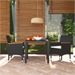 Afuera Living PE Rattan Medium Lightweight Dining Set in Black