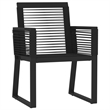 Afuera Living Standard Powder-Coated Steel Dining Set in Black