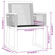 Afuera Living Standard Powder-Coated Steel Dining Set in Black