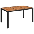 Afuera Living PE Rattan 5 Piece Set Garden Dining Set in Black
