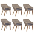Afuera Living Poly Rattan Medium Ergonomic Dining Set in Brown