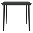 Afuera Living Contemporary Synthetic Poly Rattan Garden Dining Set in Black
